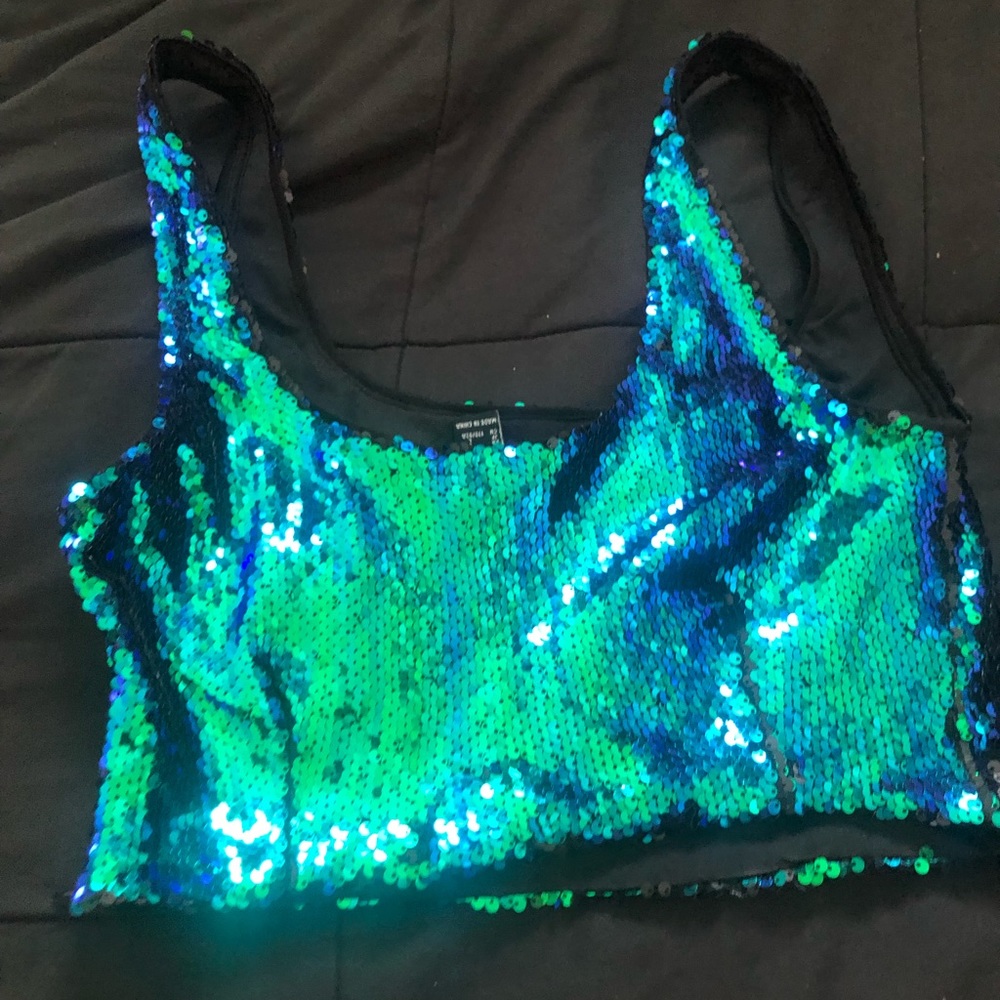 Sequin crop top - Picture 3 of 5